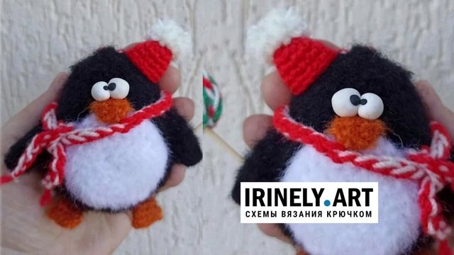 Ёлочная игрушка Пингвинёнок крючком. Амигуруми схемы и описания. Автор: Мария Тепулян