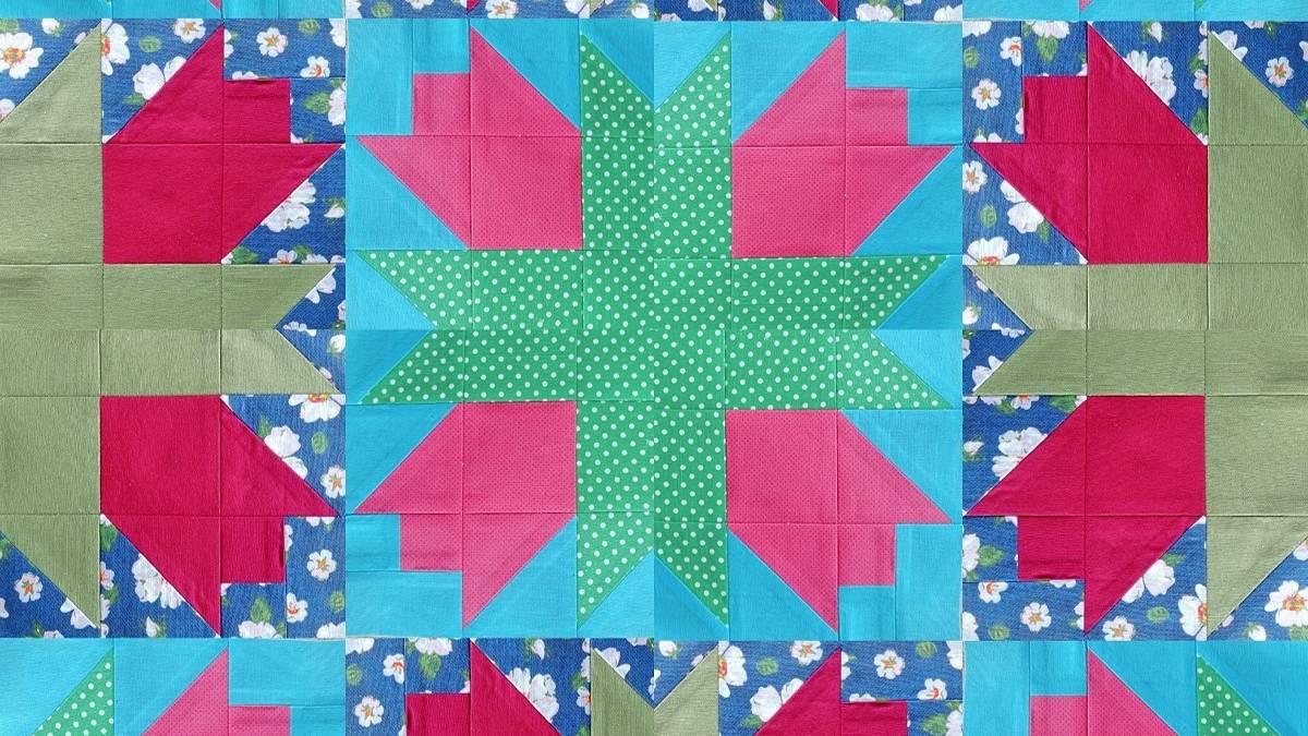 Отличная идея! Из квадратов шьем красивый лоскутный блок цветок. Лоскутное шитье для начинающих