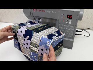 Шкатулка своими руками из лоскутков ткани. Идея для любителей шитья своими руками.