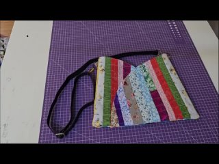 Урок пэчворка: Самая оригинальная идея для сумки, сшивание из лоскутков ткани.