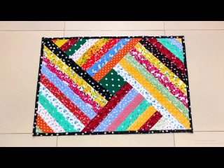 Как быстро и легко сшить лоскутное одеяло с помощью всего лишь полосок ткани.