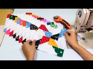 Современное легкое одеяло из лоскутов ткани для начинающих.