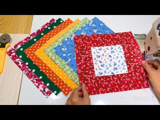 Простые шаги, как быстро сшить красивое однослойное лоскутное одеяло.