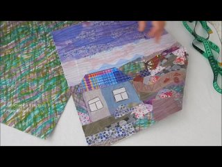 Если не выкинули обрезки можно сотворить шедевр! Сумка в технике "Пицца". Мастер класс.