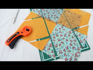 Самые красивые разрезалки из 4 квадратов. Хитрости пэчворка. Лоскутный блок для одеяла, подушки.