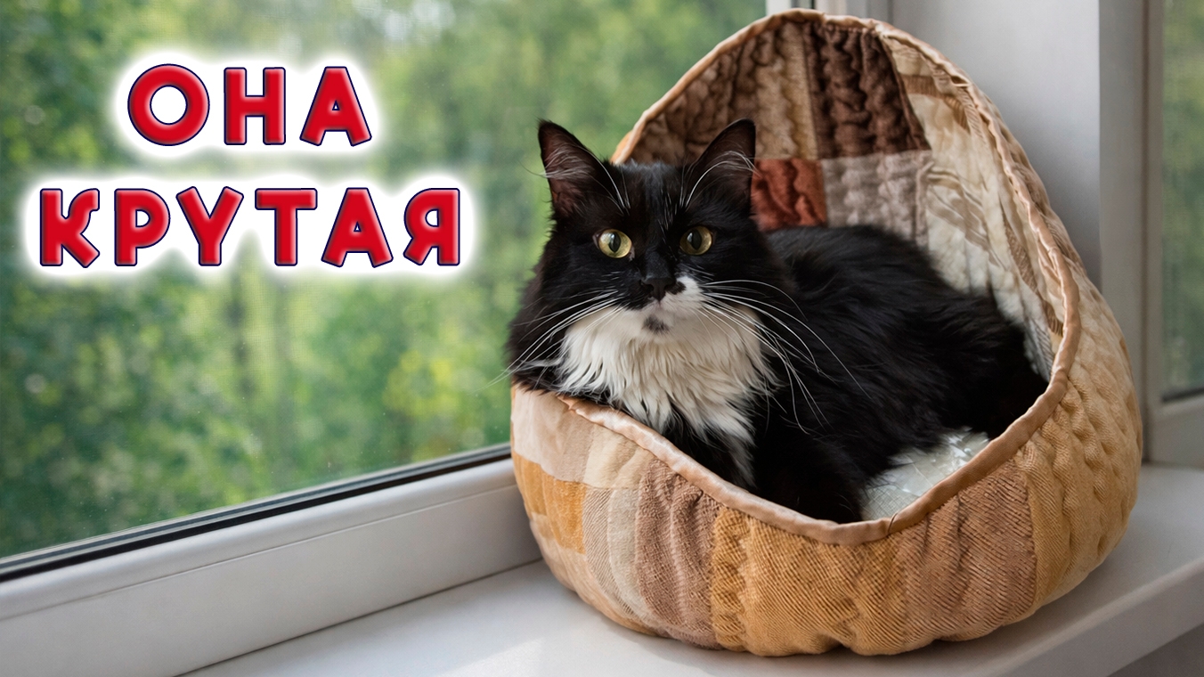 Лежанка - домик для кошки своими руками. Бесплатный мастер-класс