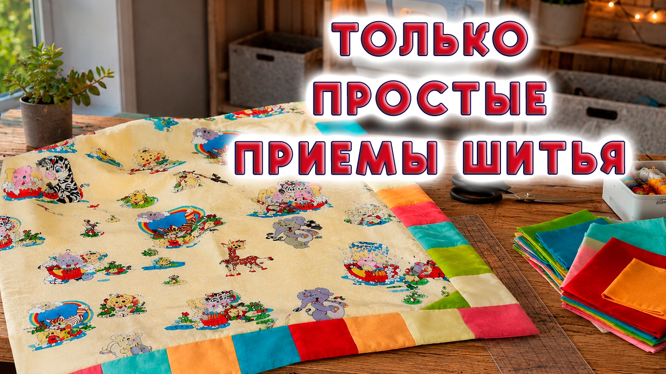 Мастер-класс для начинающих шить. Детское лоскутное одеяло