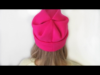 Шапка за 5 минут без выкройки — просто, быстро и красиво!