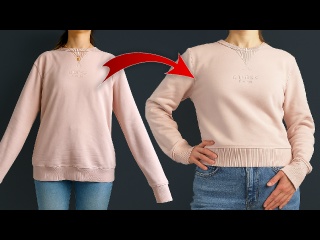 Этот швейный трюк решает всё! Как уменьшить толстовку всего за 8 минут