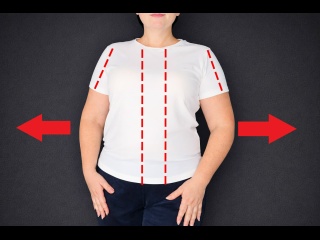 ? Футболка стала тесной? Расширяю так, что не видно переделки!