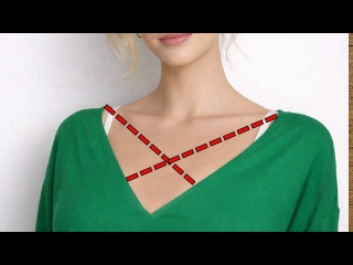 Уменьшить V-вырез за 2 минуты &mdash; ОЧЕНЬ просто, БЕЗ ПЕРЕШИВАНИЯ