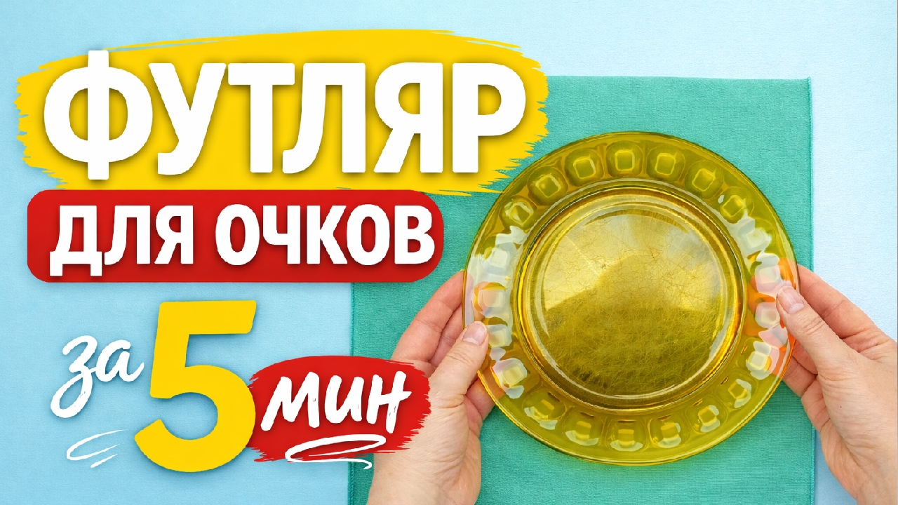 Футляр для очков с помощью тарелки за 5 минут!