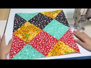 ПОДУШКА ИЗ КВАДРАТОВ DIY