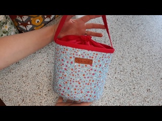 DIY/ШЬЮ СУМОЧКУ-КОРЗИНУ НА ШНУРКЕ