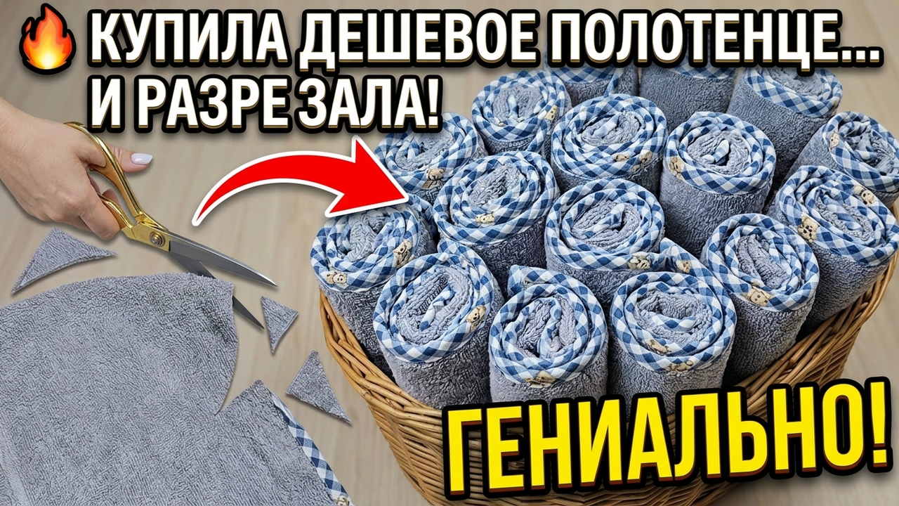 Купила ДЕШЕВОЕ полотенце&hellip; и сразу РАЗРЕЗАЛА его! Теперь хочу сделать так со всеми
