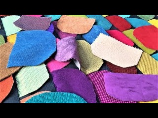 Придумала свой вариант, как использовать маленькие кусочки плотной ткани DIY мастер-класс