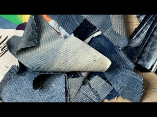 Джинсы старые - фантазии новые DIY мастер класс