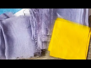 Один простой способ, как найти применение ненужному тюлю DIY мастер-класс