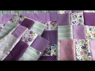 Самый быстрый способ сшить лоскутное одеяло! Легко, без лишних срезов!Лоскутное шитье для начинающих