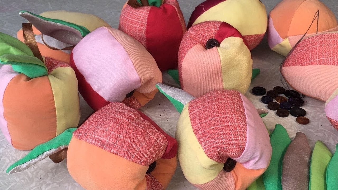 Декоративные игольницы в виде яблок DIY Мастер-класс