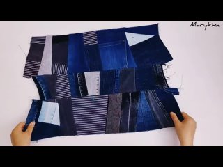 Шьем рюкзак из остатков джинсовых тканей!