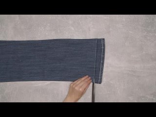Подшиваем джинсы с сохранением оригинального края!Отличный результат!