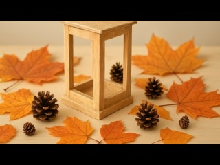 Удивительно простой в изготовлении и симпатичный осенний фонарь