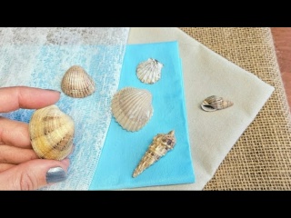 Великолепная и элегантная идея с использованием морских ракушек и остатков ткани