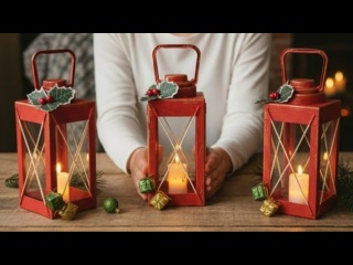 Потрясающий Новогодний фонарь из картонных коробок своими руками