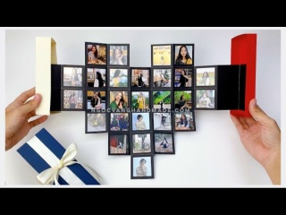 Шкатулка для фотографий в виде сердца от ручной работы