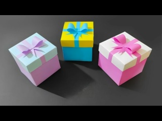 Как сделать подарочные коробочки из бумаги своими руками