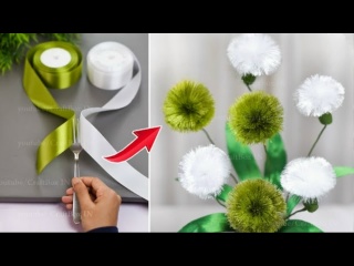 Цветы из атласной ленты своими руками