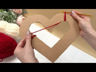 Идеи для домашнего декора из картона и шерстяной нити своими руками