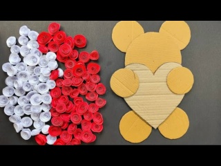 Простая поделка из картона своими руками в форме плюшевого мишки