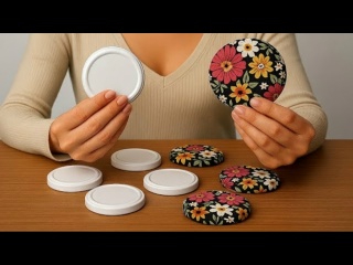 Не выбрасывайте крышки от банок, есть потрясающая идея для их применения