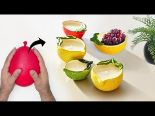 Тарелки в виде фруктов своими руками