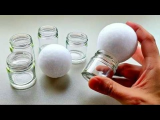 Идея для домашнего декора с помощью стеклянных банок