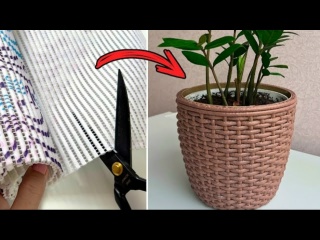 Необычный способ плетения из коврика для ванной