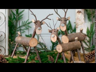 Рождественские украшения в виде оленя из дерева своими руками