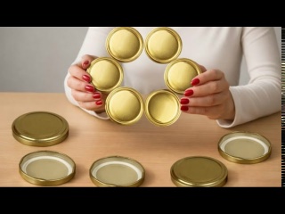 Необычная идея из крышек от банок своими руками