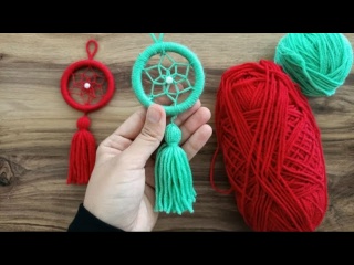 Супер идея, которую можно сделать из шерстяной веревки и пластикового кольца