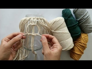 2 креативные идеи для декора своими руками из стеклянных банок и веревок