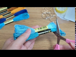 Простые украшения из нити мулине и бусин своими руками