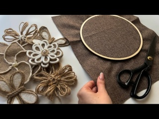 Декор для дома своими руками из ткани и джутовой нити