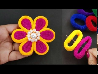 Идея создания красивой цветочной ленты для волос - Вышитый цветок на ленте для волос