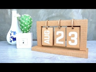 Креативный минималистский календарь из картона своими руками