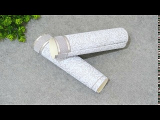 Из остатков обоев сделала красивую и полезную вещь для дома