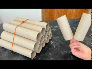 Креативная идея с рулонами от бумажных полотенец своими руками