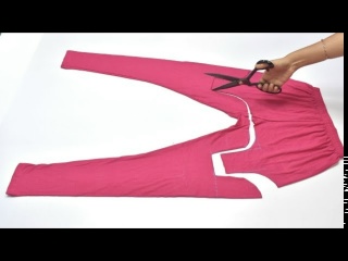 Креативная идея своими руками из старых трикотажных брюк