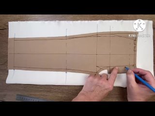 Кроим брюки сразу на ткани по 4 меркам. Быстро и просто